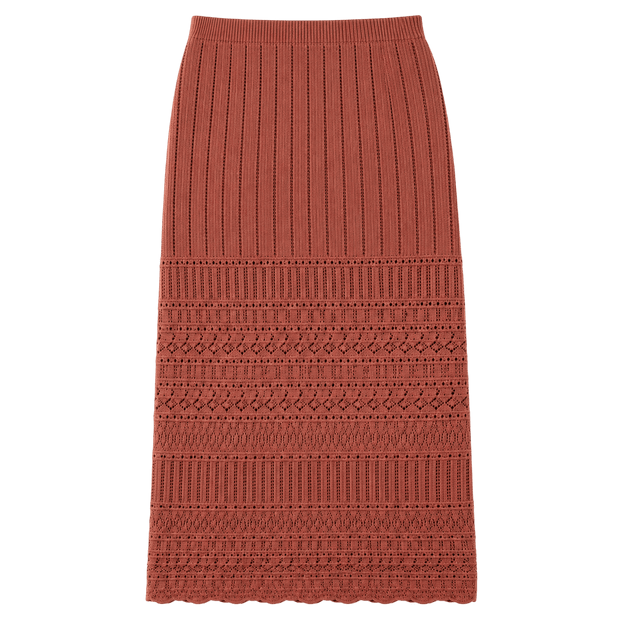 Pointelle Knit Pencil Skirt