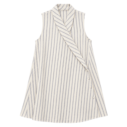 Wrap Collar Swing Dress