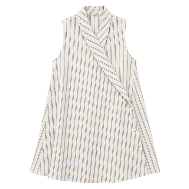 Wrap Collar Swing Dress