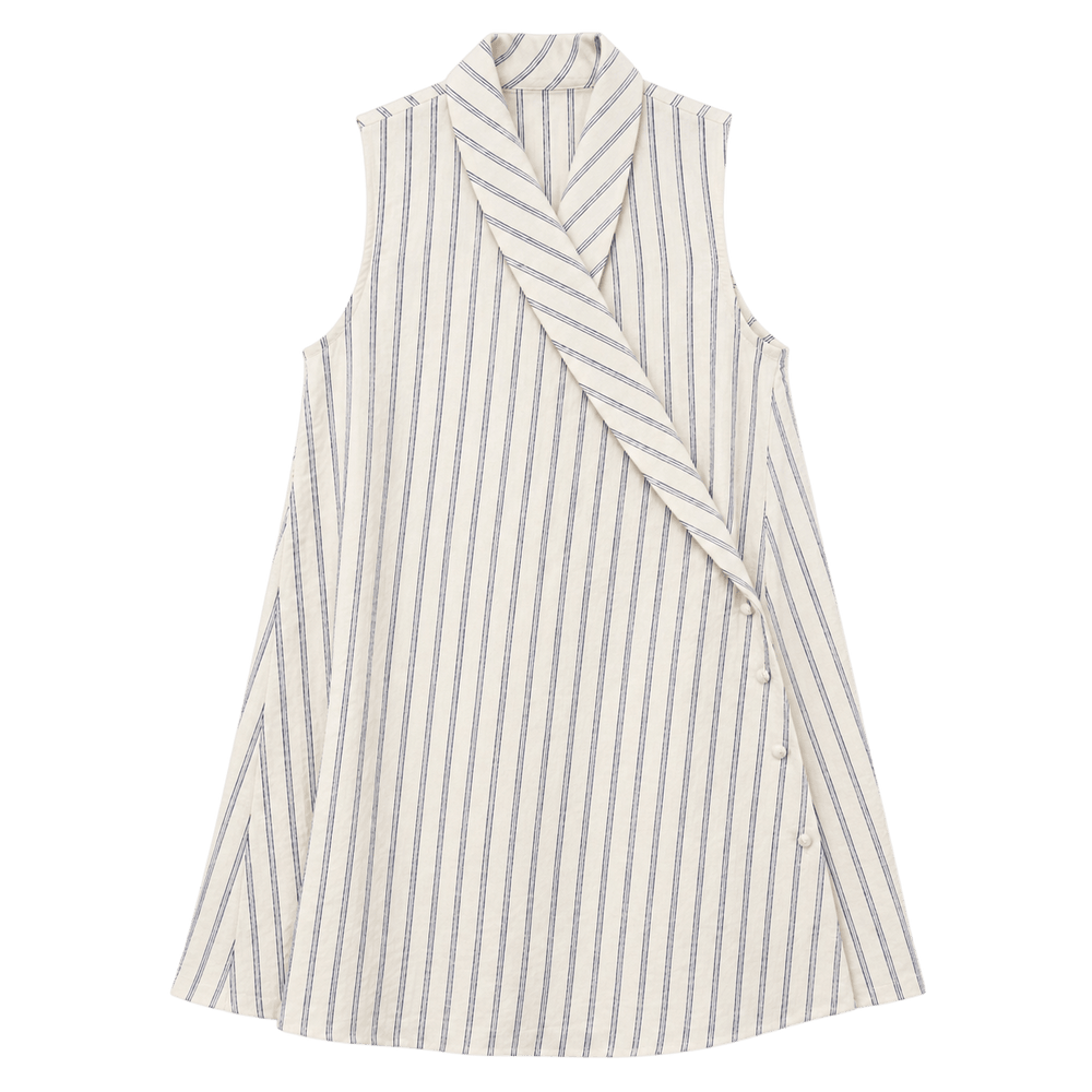 Wrap Collar Swing Dress
