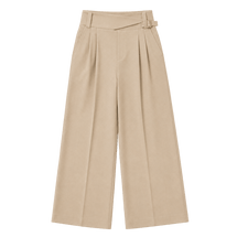 Crossover Waist Wide-Leg Trousers