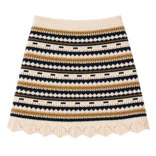 Fair-Isle Knit Mini Skirt