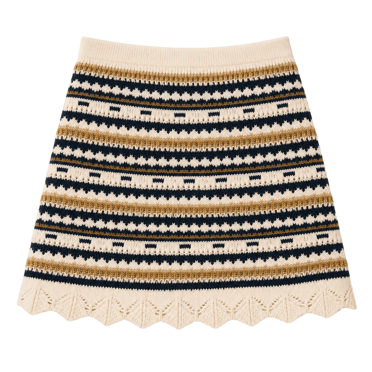 Мини пола от плетиво с шарка Fair Isle