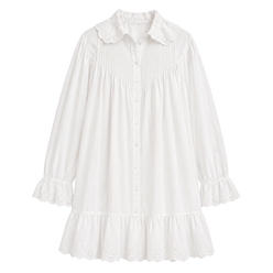 Ruffle Collar Mini Shirt Dress