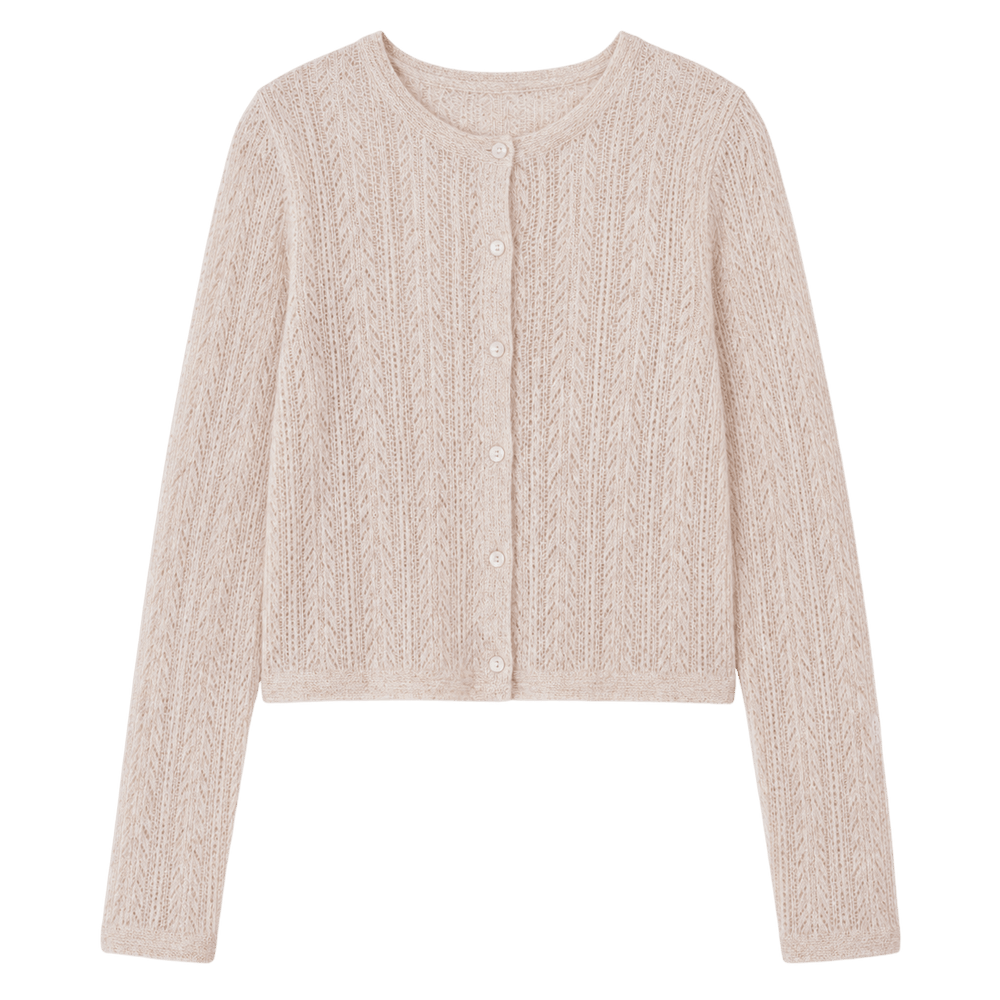 Pointelle Knit Cardigan