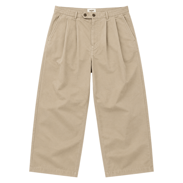 Pleated Wide-Leg Trousers
