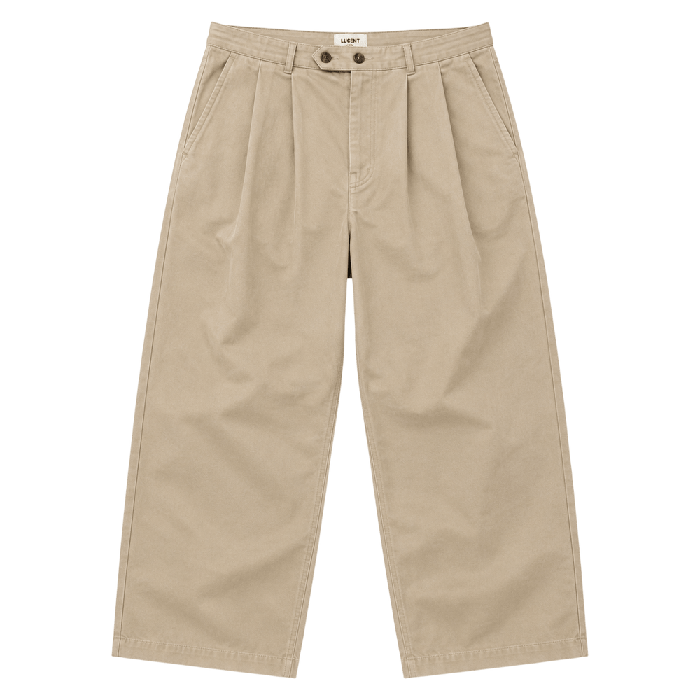Pleated Wide-Leg Trousers