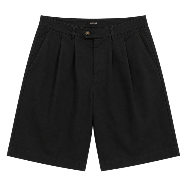Pleated Chino Shorts