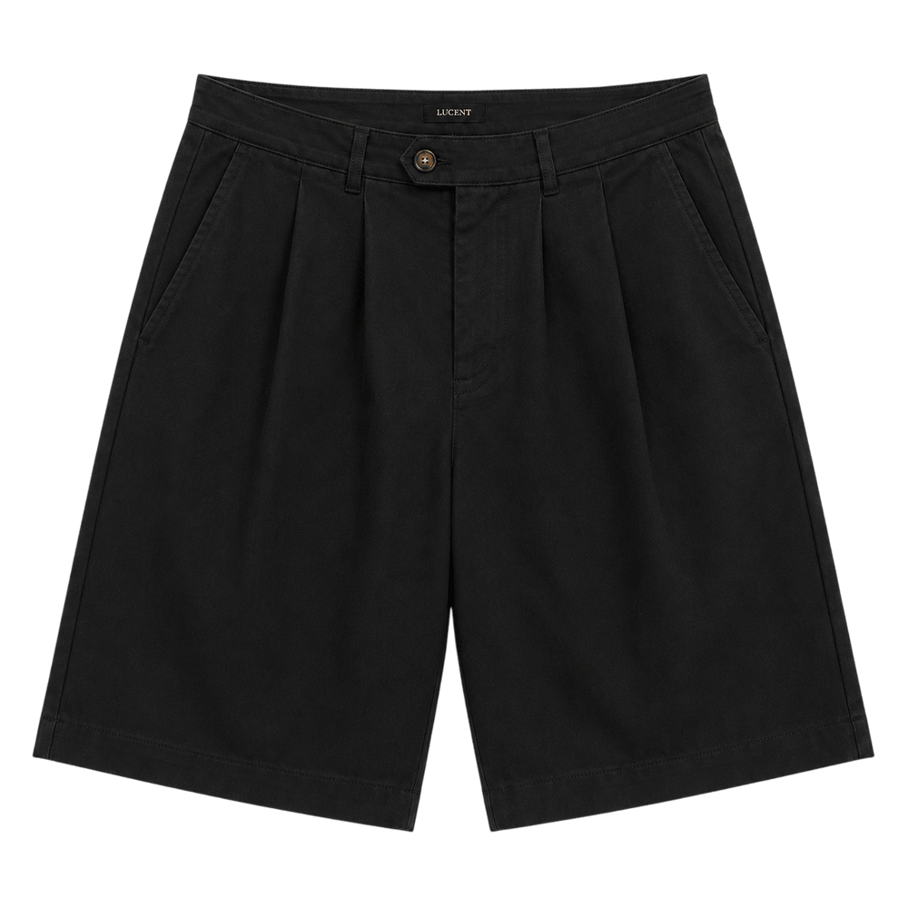Pleated Chino Shorts