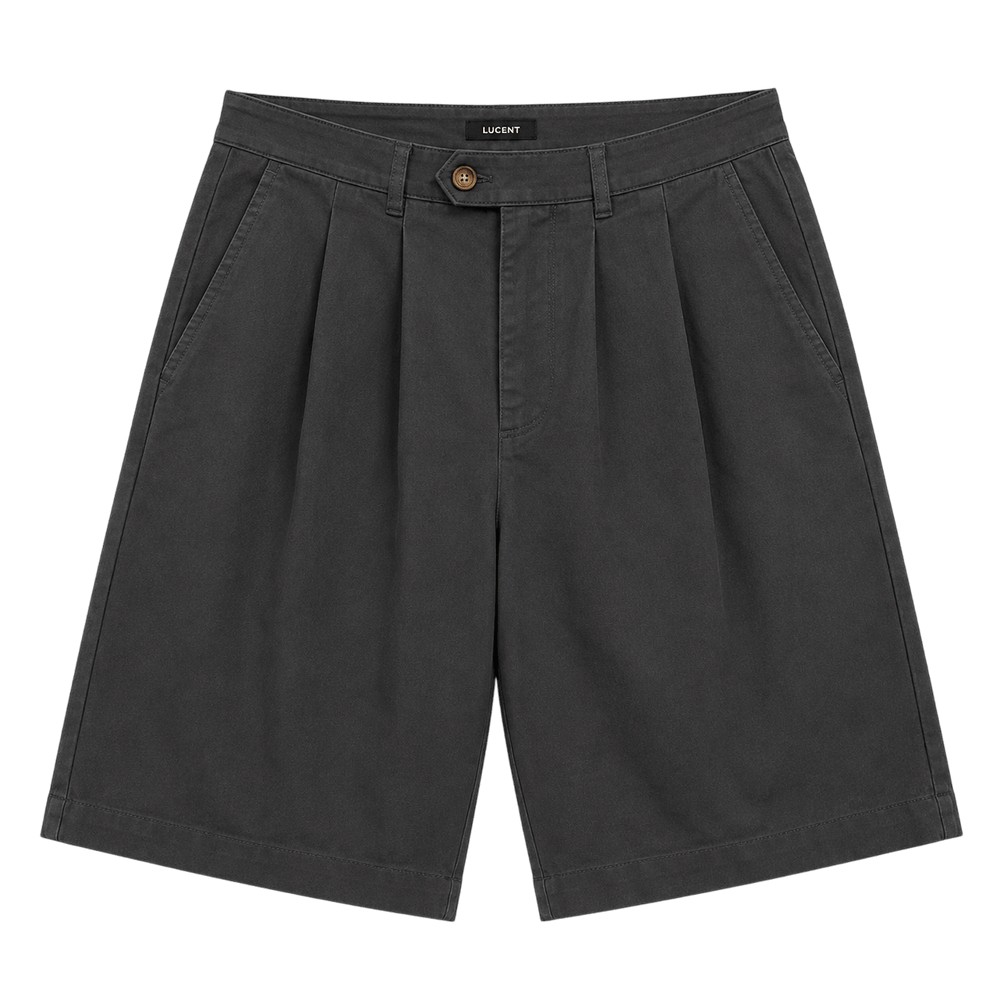 Pleated Chino Shorts