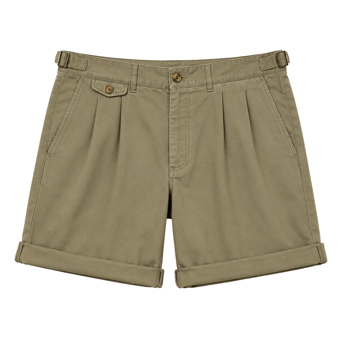 Pleated Chino Shorts