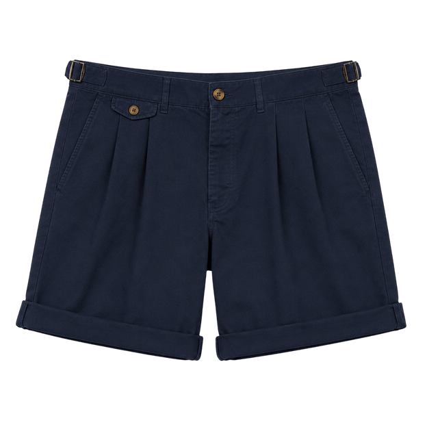 Pleated Chino Shorts