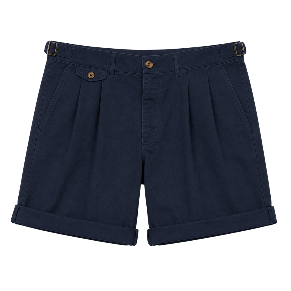 Pleated Chino Shorts