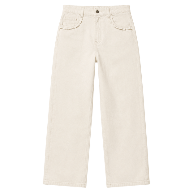 Curved Pocket Straight-Leg Jeans