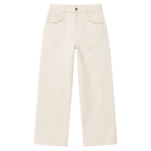 Curved Pocket Straight-Leg Jeans