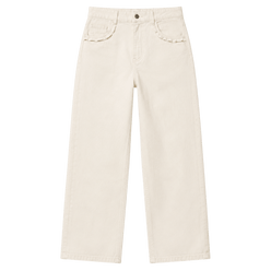 Curved Pocket Straight-Leg Jeans
