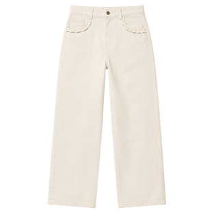 Curved Pocket Straight-Leg Jeans