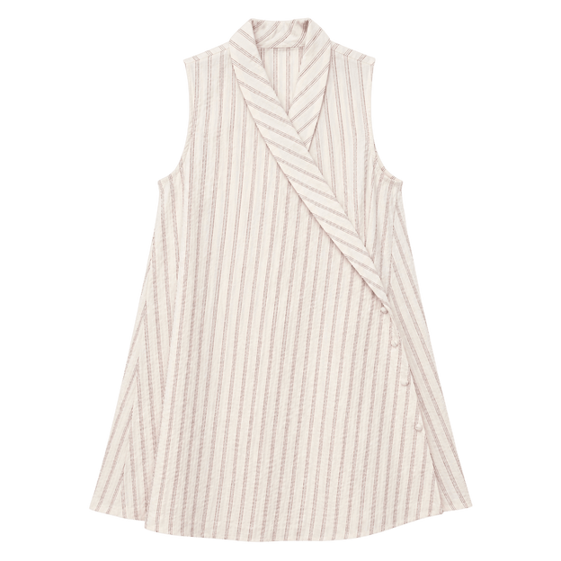 Wrap Collar Swing Dress