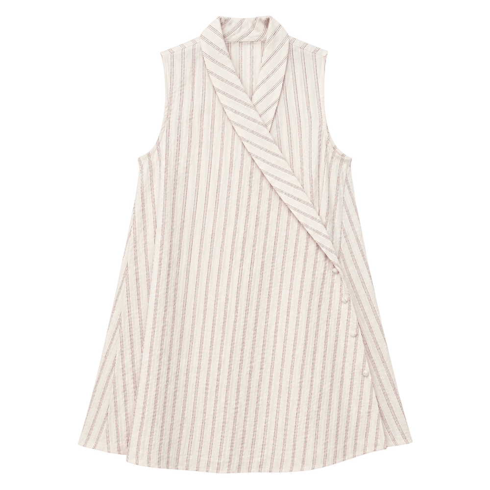 Wrap Collar Swing Dress