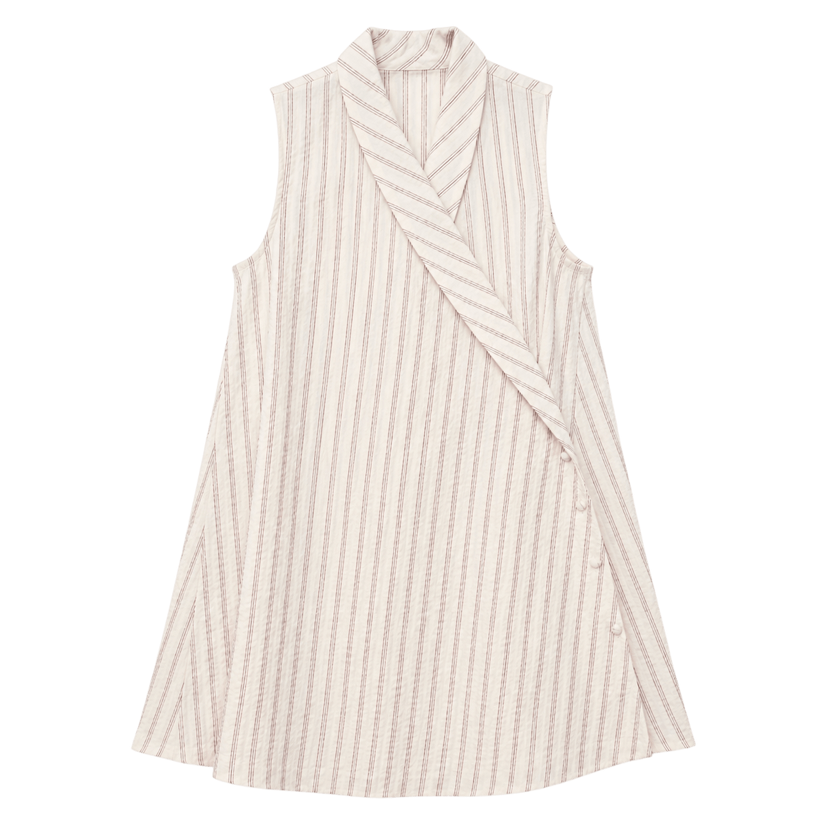 Wrap Collar Swing Dress