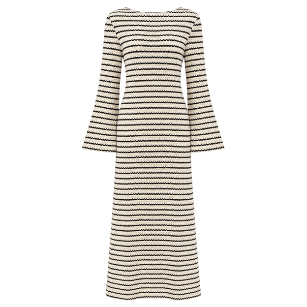 Crochet Striped Maxi Dress