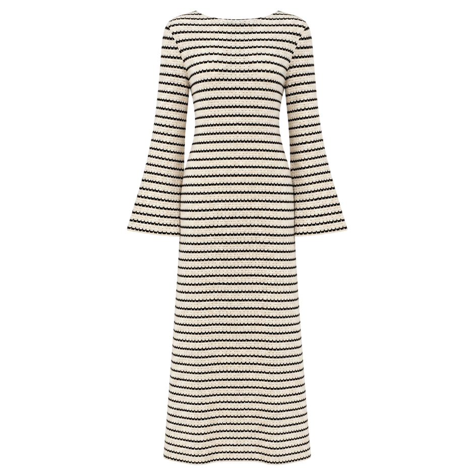 Crochet Striped Maxi Dress