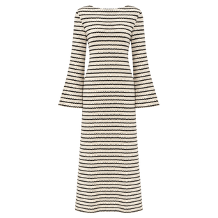 Crochet Striped Maxi Dress
