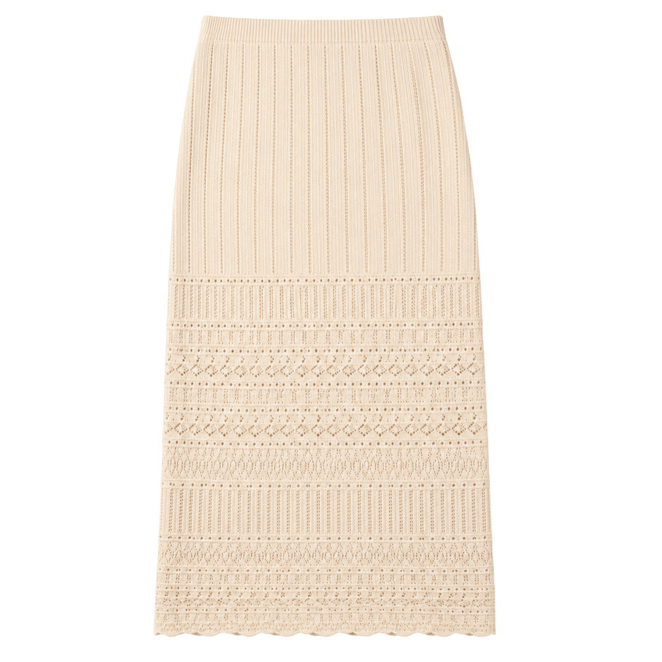 Pointelle Knit Pencil Skirt