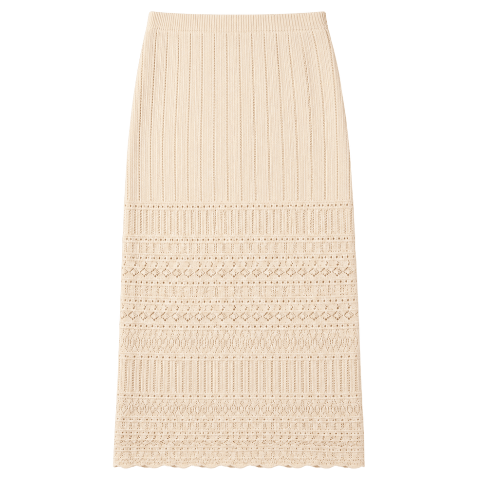 Pointelle Knit Pencil Skirt