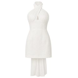 Halter Train Mini Dress