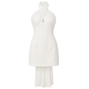 Halter Train Mini Dress