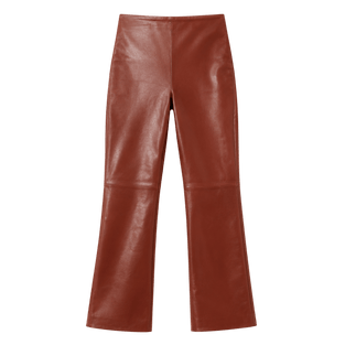 Leather Kick-Flare Trousers
