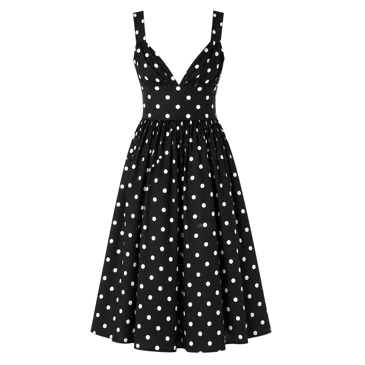 Robe midi à pois