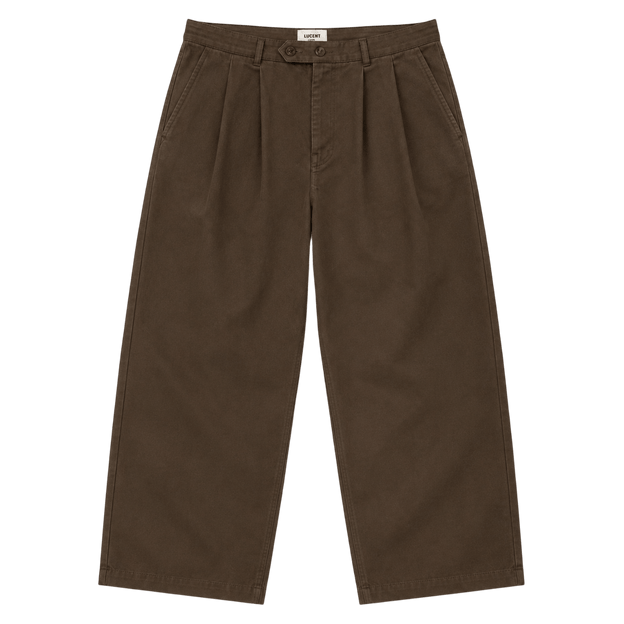 Pleated Wide-Leg Trousers
