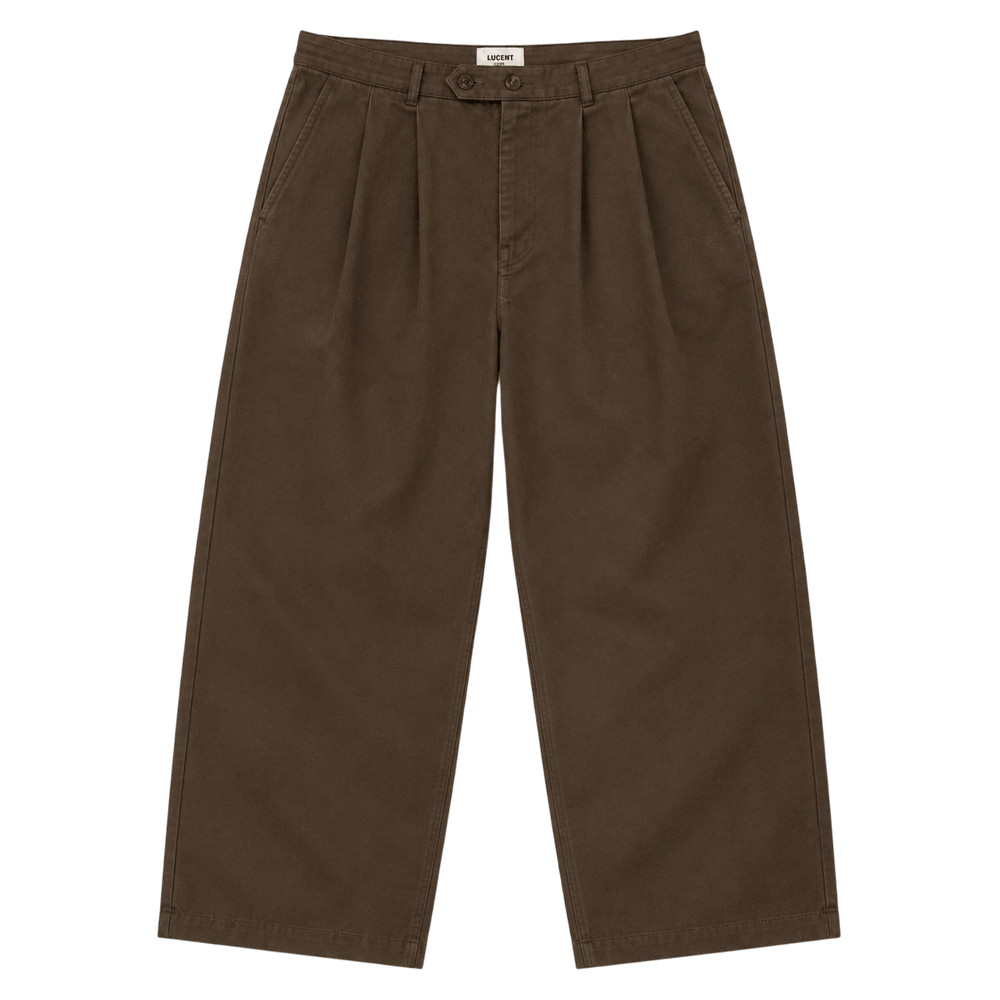 Pleated Wide-Leg Trousers