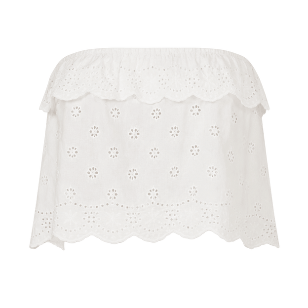 Broderie Anglaise Bandeau Top