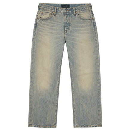Vintage Wash Straight-Leg Jeans
