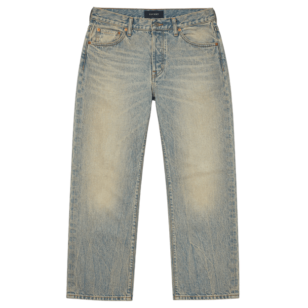 Vintage Wash Straight-Leg Jeans
