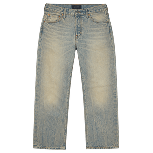 Vintage Wash Straight-Leg Jeans