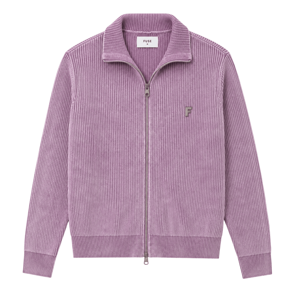 Ribbed Zip Knit Jacket