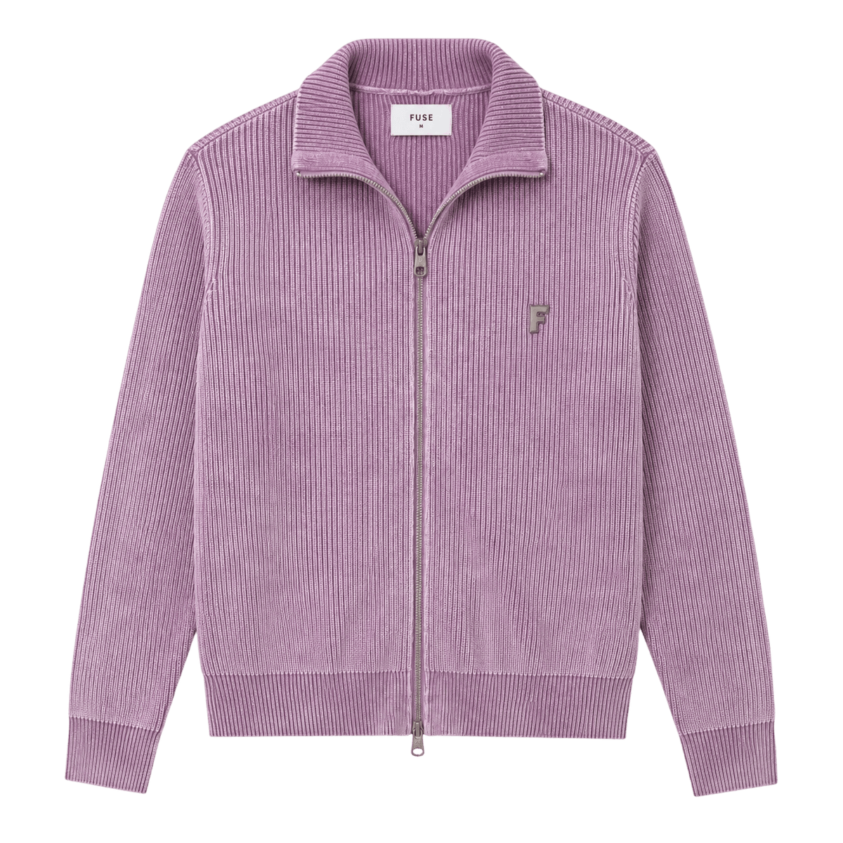 Ribbed Zip Knit Jacket