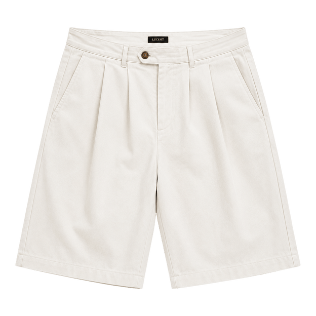 Pleated Chino Shorts