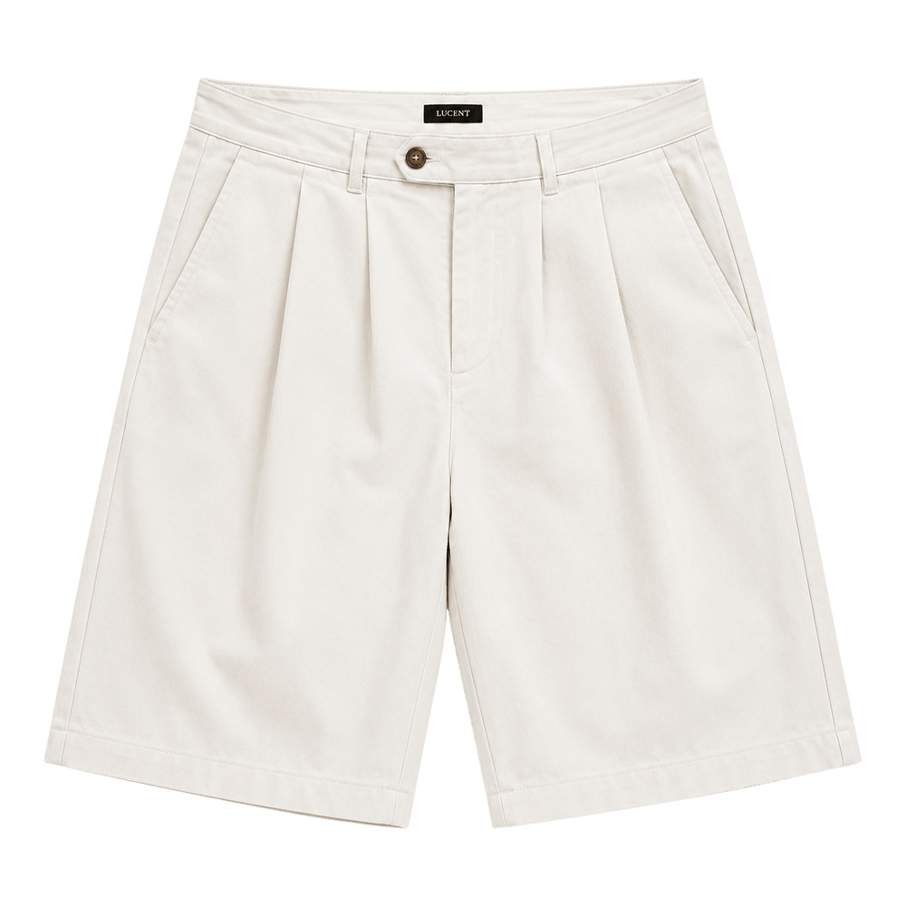 Pleated Chino Shorts