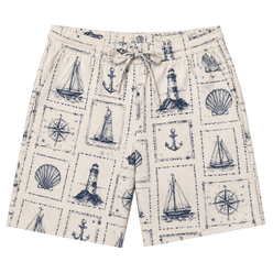 Postcard Print Shorts