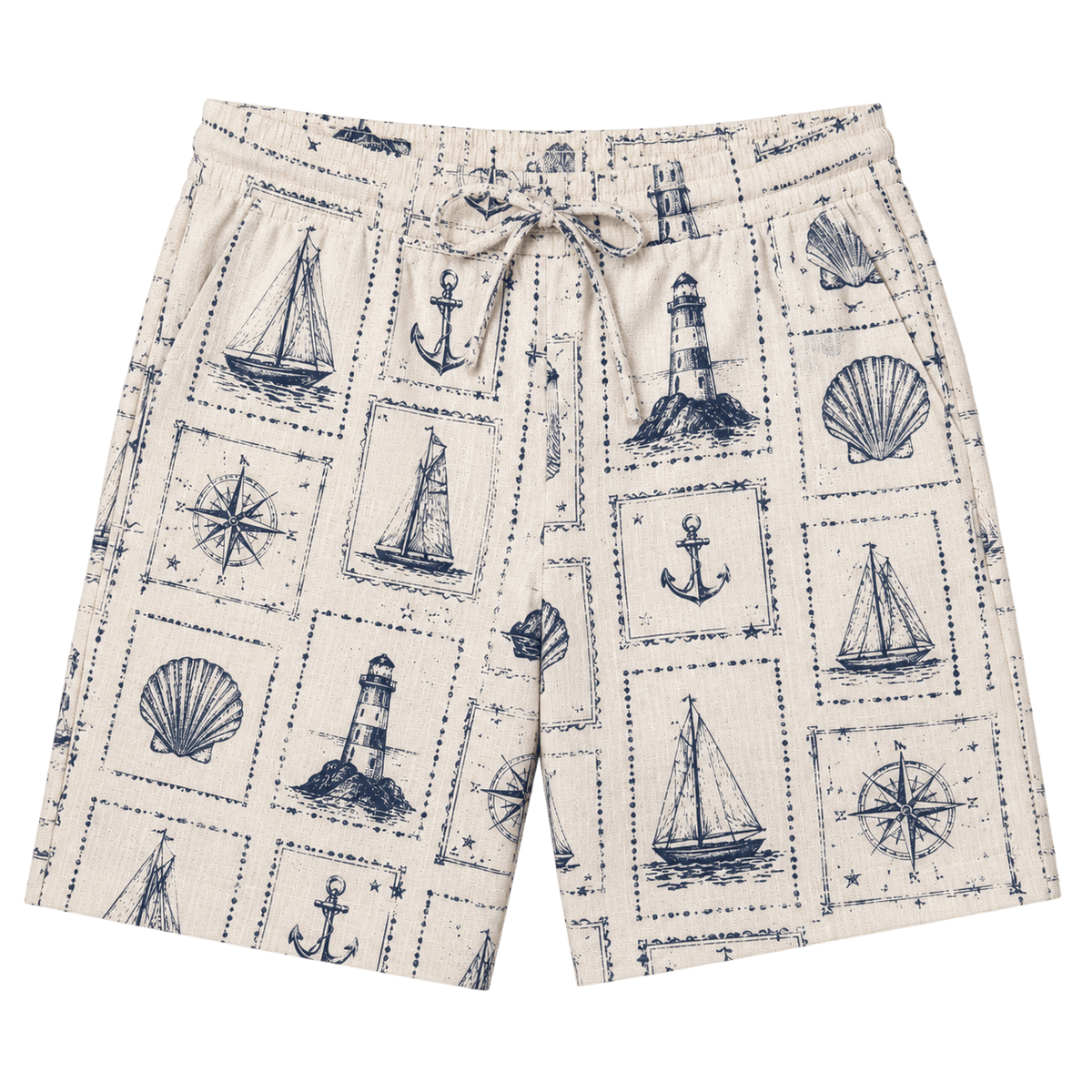 Postcard Print Shorts