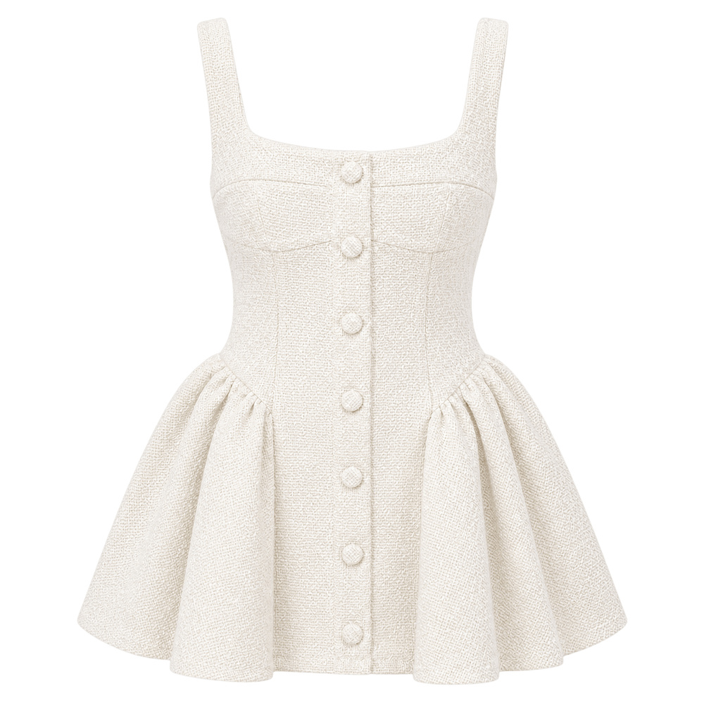 Tweed Fit-and-Flare Mini Dress