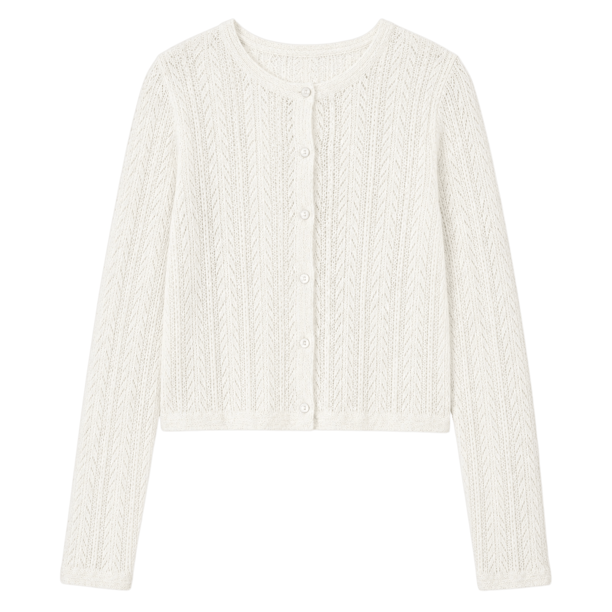 Pointelle Knit Cardigan