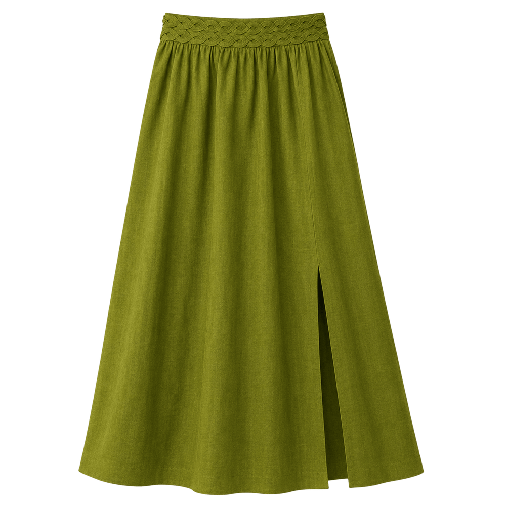 Braided Waist Maxi Skirt