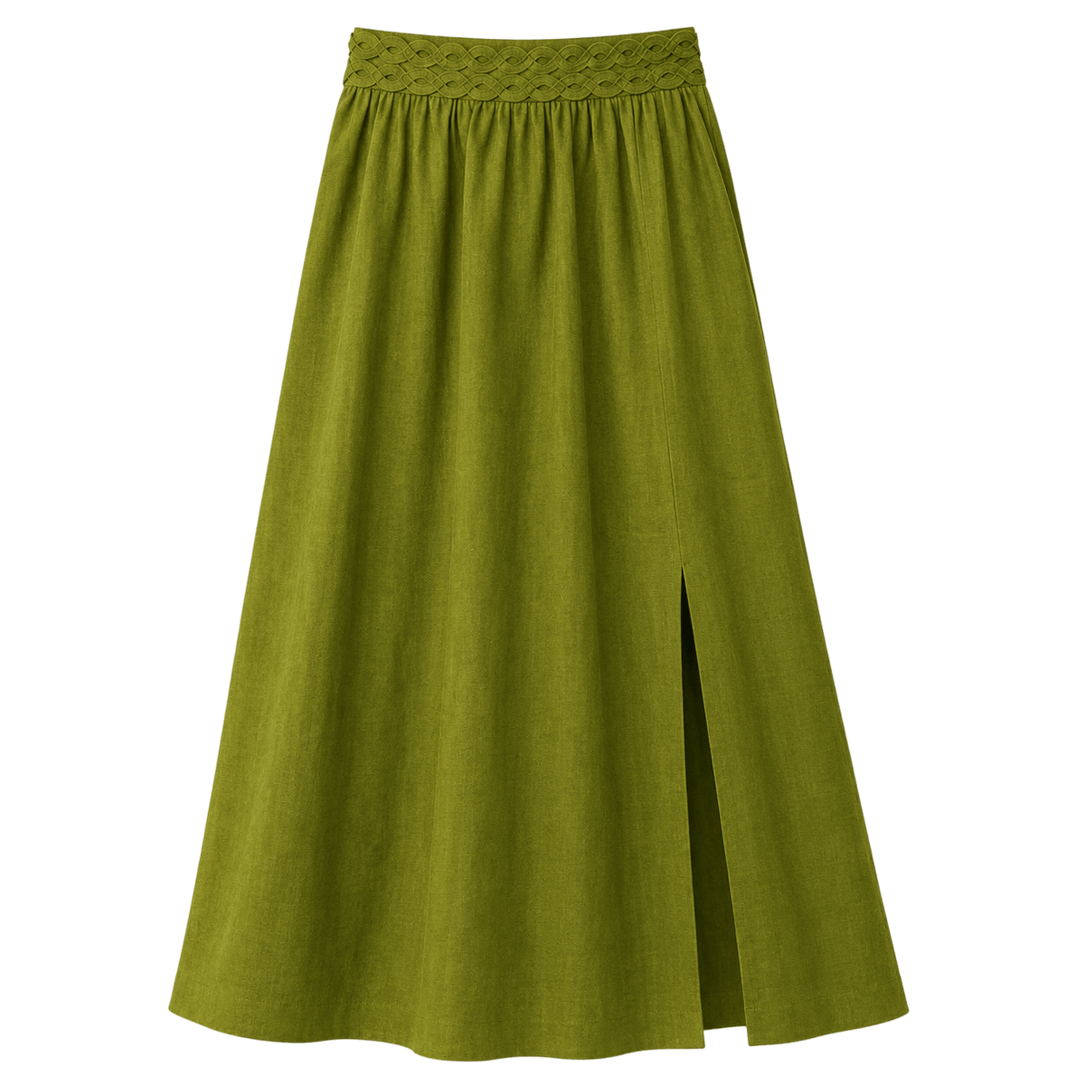 Braided Waist Maxi Skirt