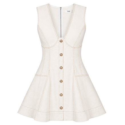 Fit-and-Flare Denim Mini Dress
